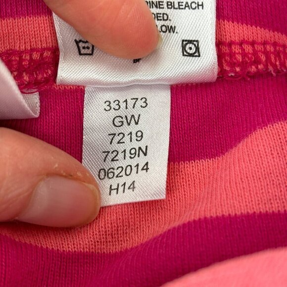 Hanna Andersson Pink Stripe Mixit Long John Pajamas 3 - Picture 8 of 9